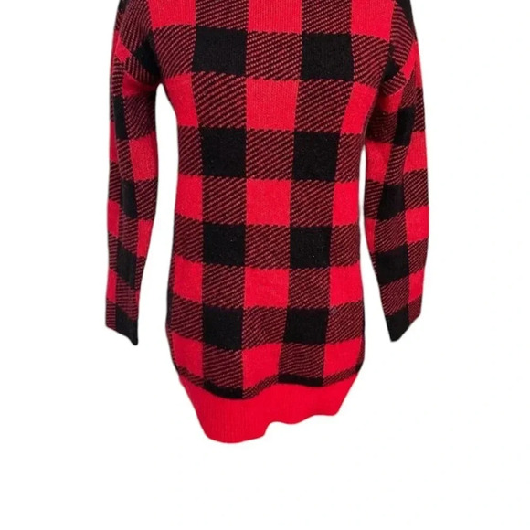 LOFT Womens Red & Black Buffalo Plaid Mock Neck Sweater Size XXSP holidays - Picture 4 of 10